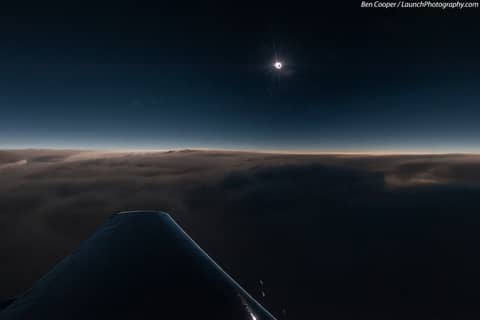 Eclipse at 44,000 Feet