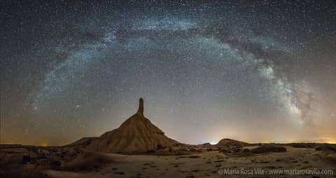 Milky Way Over Spain's Bardenas Reales