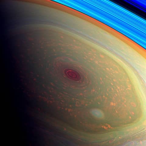 Saturn's Swirling Cloudscape