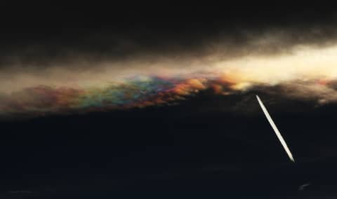 Iridescent Cloud Edge Over Colorado