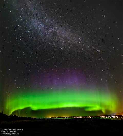 An Aurora Cupcake with a Milky Way Topping