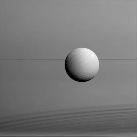 Dione, Rings, Shadows, Saturn