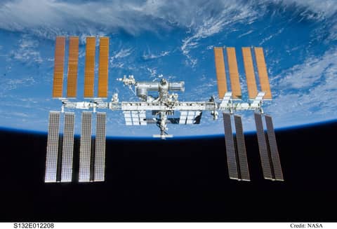 The International Space Station over Earth