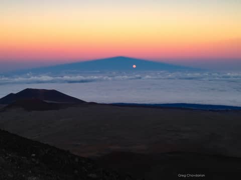 Full Moon in Mountain Shadow