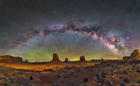 The Milky Way over Monument Valley