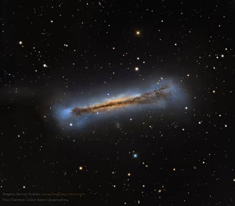 NGC 3628: Sideways Spiral Galaxy