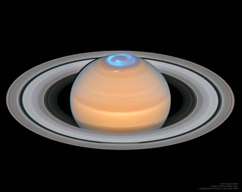 Aurora around Saturn's North Pole