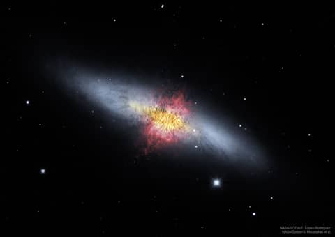 The Central Magnetic Field of the Cigar Galaxy