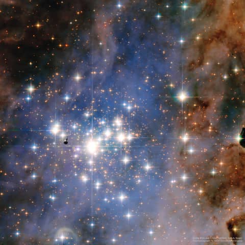 Young Star Cluster Trumpler 14 from Hubble