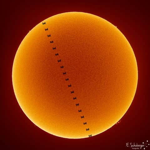 The Space Station Crosses a Spotless Sun