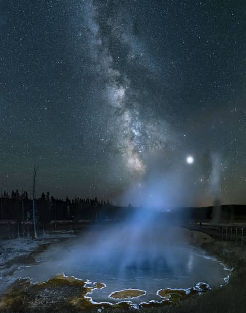 Milky Way over Yellowstone