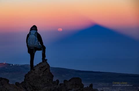 Moonrise and Mountain Shadow