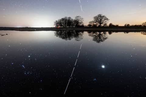 Reflecting the International Space Station