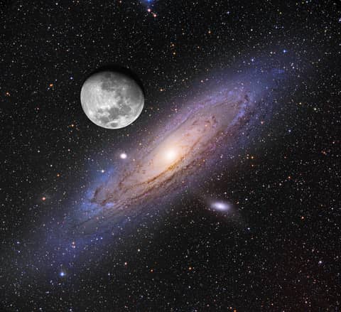 Moon over Andromeda