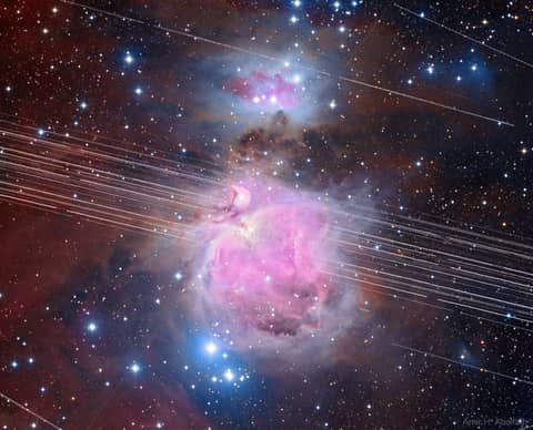 Satellites over Orion