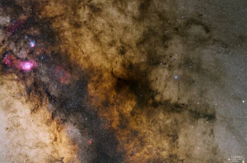 The Central Milky Way from Lagoon to Pipe