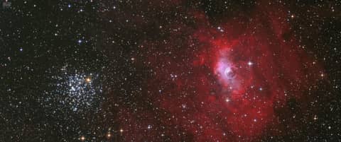 The Bubble and the Star Cluster