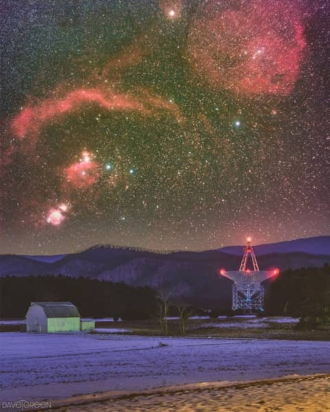 Orion over Green Bank