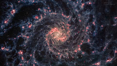 Spiral Galaxy M74: A Sharper View