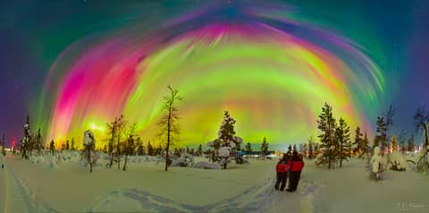 Auroral Storm over Lapland