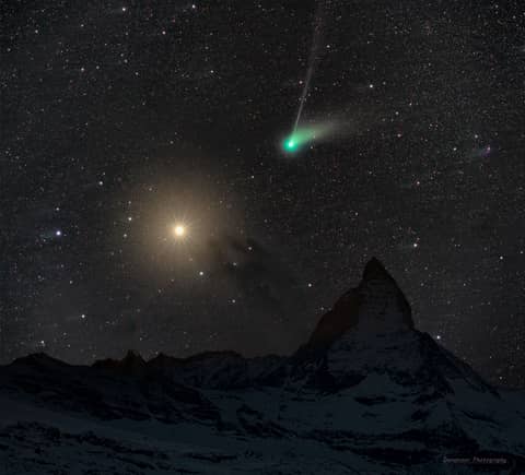 Comet ZTF and Mars