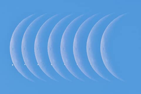 Daytime Moon Meets Morning Star