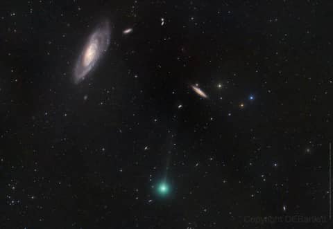 Galaxies and a Comet