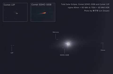 Total Eclipse and Comets