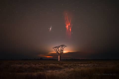 Andromeda and Sprites over Australia