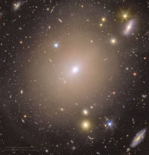 Einstein Ring Surrounds Nearby Galaxy Center