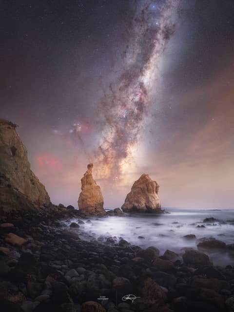 Milky Way Through Otago Spires