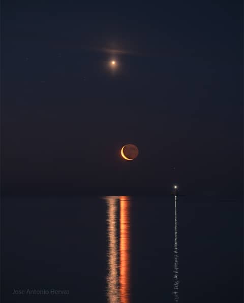 Planet Lines Across Water