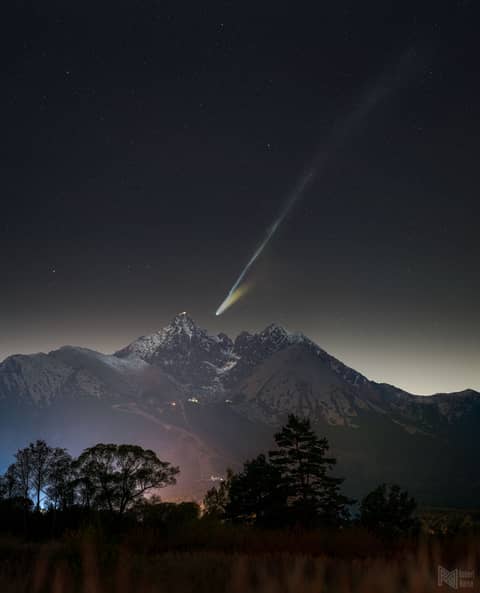 Comet Lemmon Beyond Lomnický Peak