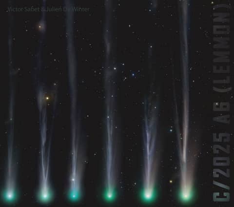 The Changing Ion Tail of Comet Lemmon