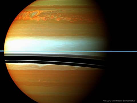 A Long Storm System on Saturn