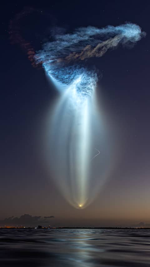 Launch Plume: SpaceX Jellyfish