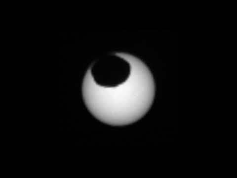 Martian Moon Phobos Crosses the Sun