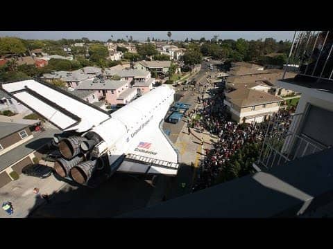 A Space Shuttle on the Streets of Los Angeles