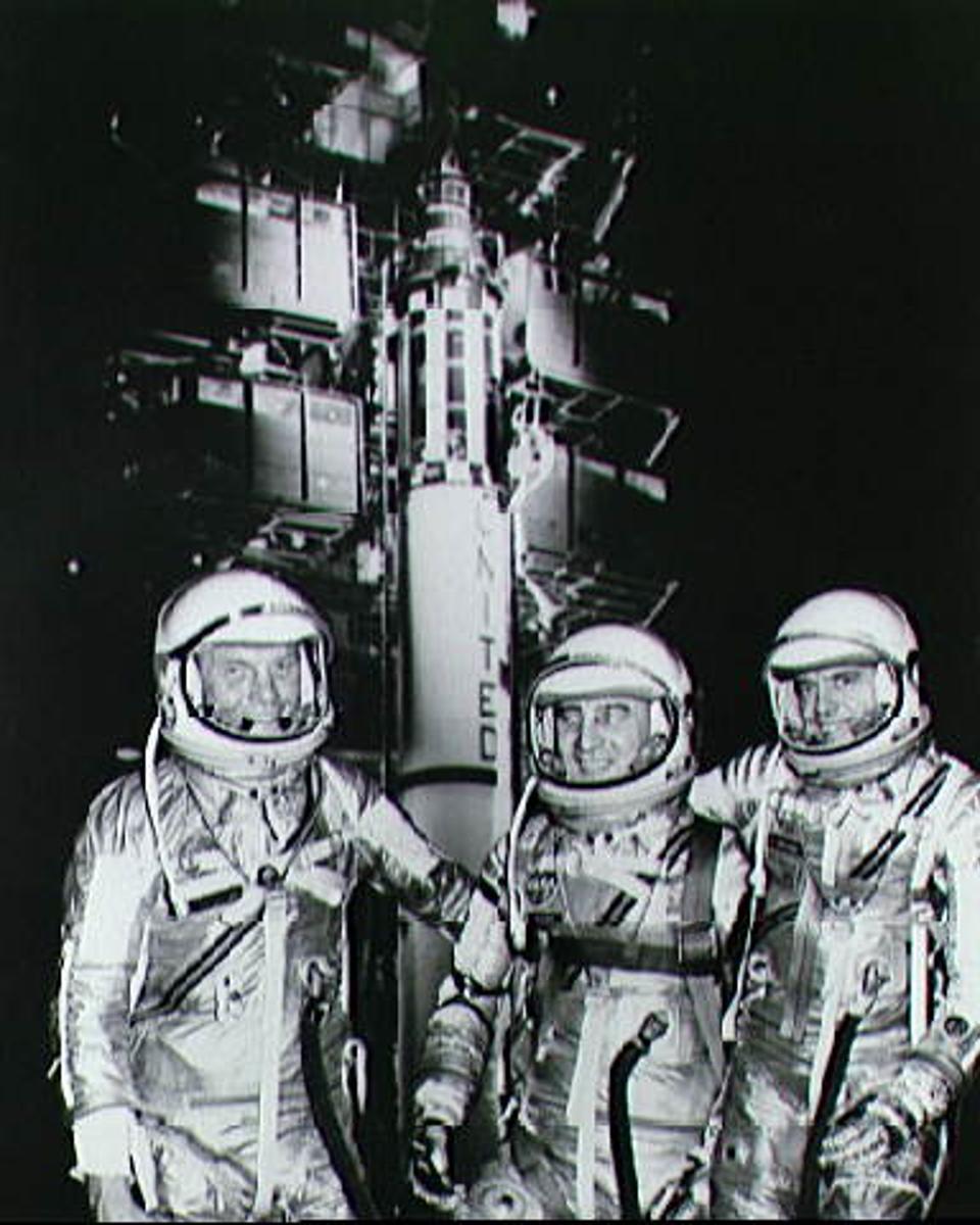 Mercury Astronauts and a Redstone
