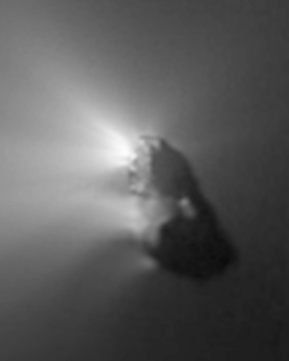 Halley's Nucleus: An Orbiting Iceberg