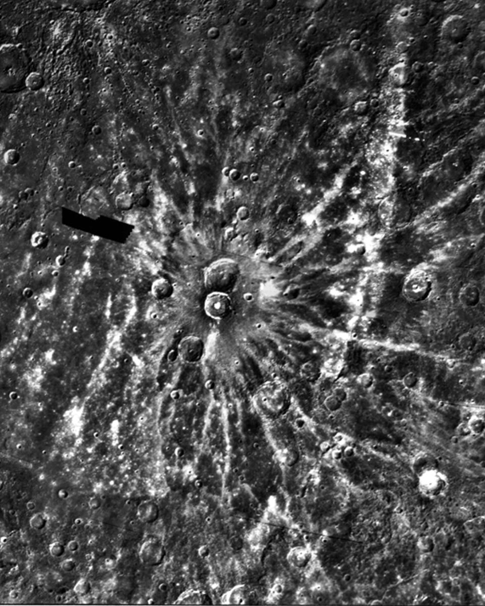 Degas Ray Crater on Mercury