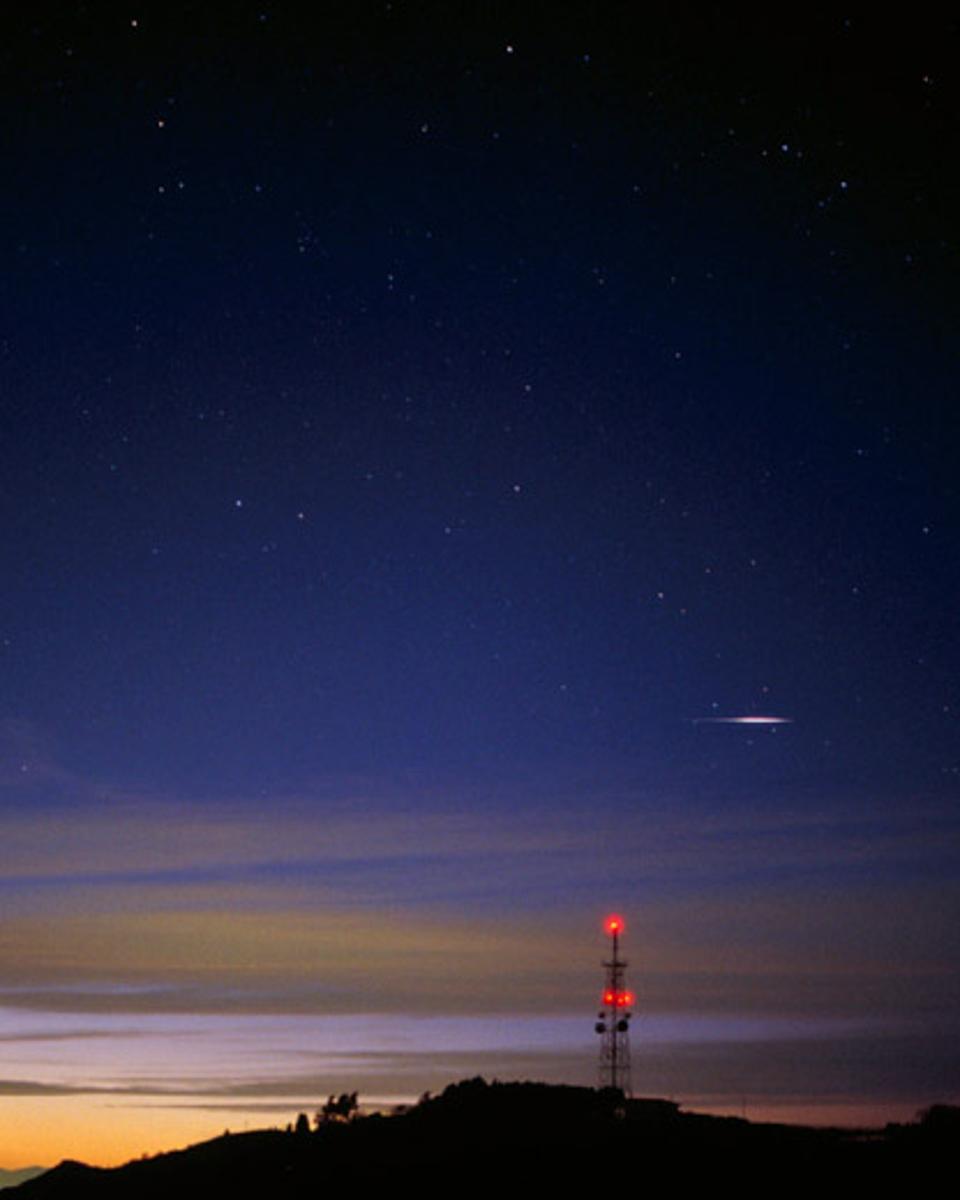 An Iridium Flash Sunset