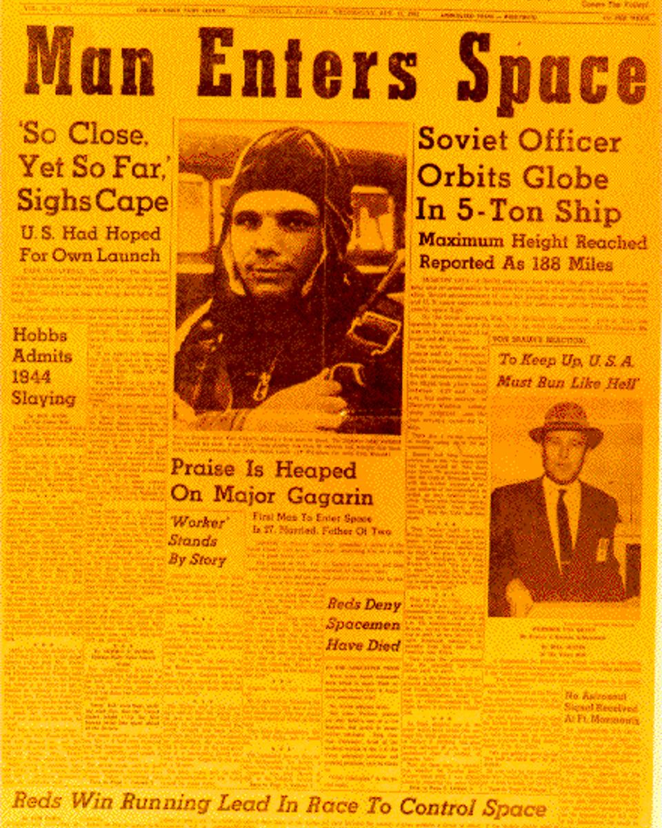 Man Enters Space