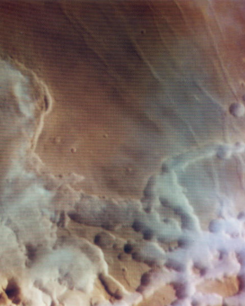 Colorful Water Clouds Over Mars