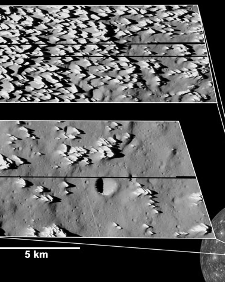 Jagged Hills on Jupiter's Callisto