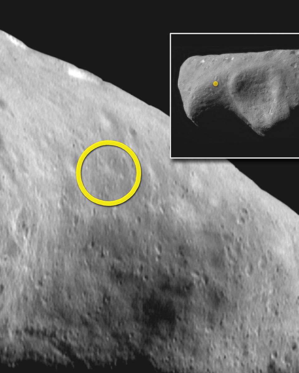 Touchdown Site on Asteroid Eros