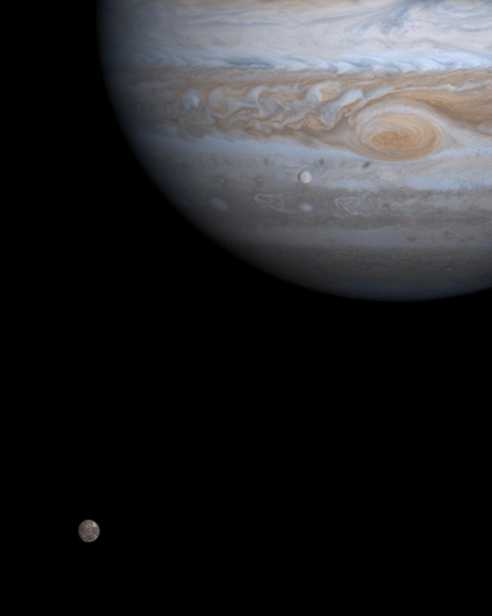 Jupiter, Europa, and Callisto