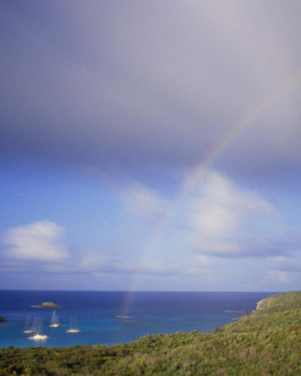 Moonbow with Sailboats