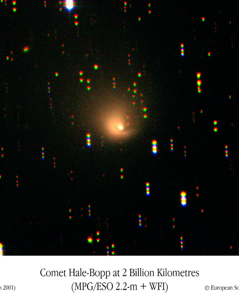 Comet Hale-Bopp in the Outer Solar System