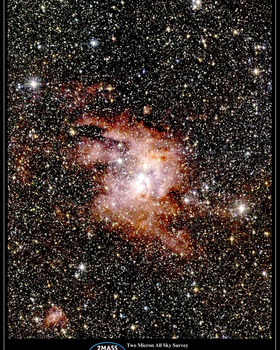 Giant Emission Nebula NGC 3603 in Infrared